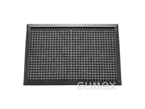Eingangsmatte POLY RIB, 10mm, 400x600mm, Gummimischung/PP-Faser, anthrazit, 